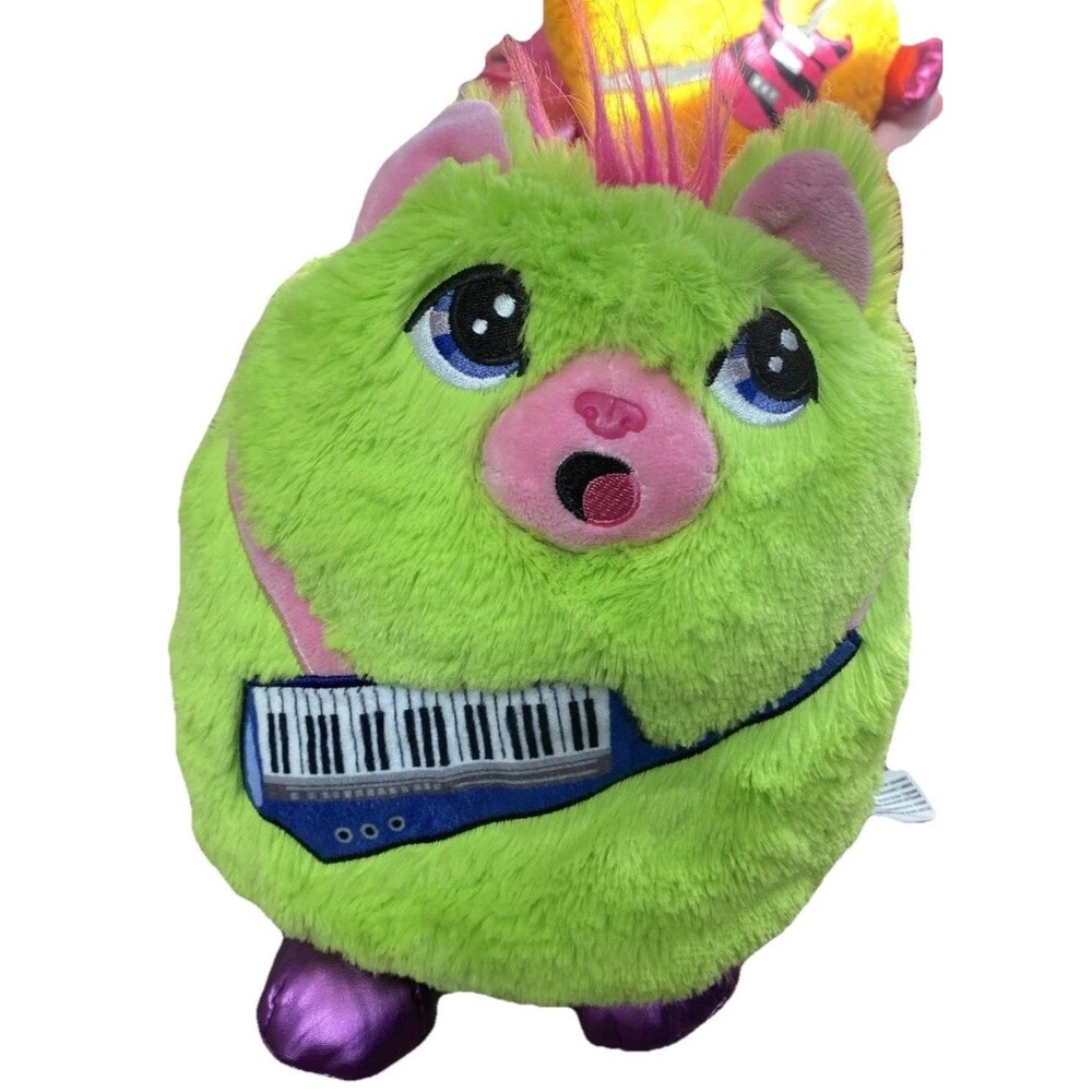 Misfittens 2023 Basic Fun Cat Series 9" Plush with Keyboard Green Stuffed Animal